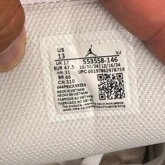 Air Jordan 1 Low 'Georgetown' Size 13 553558-146 - Picture 9 of 11